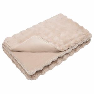 vidaXL Rutschfeste Kunstfell Decke Olite Beige 130 x 150 cm Polyester