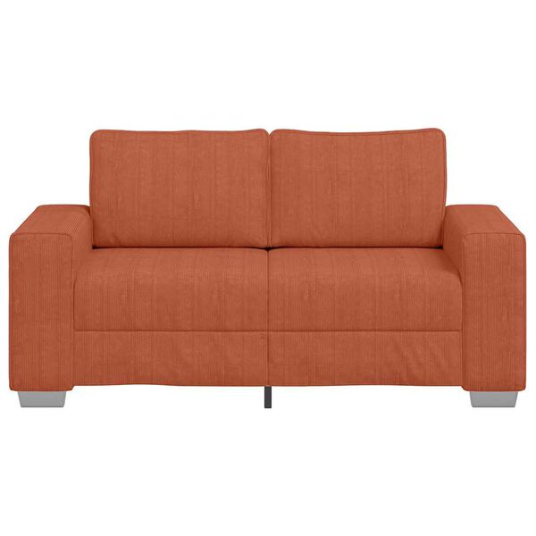 vidaXL Zweisitzer-Sofa Rot Orange 120 cm Cordstoff