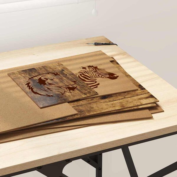 vidaXL Dekoplatten 12 pcs Räuchereiche 30 x 42 x 0.3 cm Holzwerkstoff