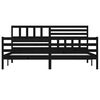 vidaXL Massivholzbett Schwarz 200x200 cm