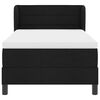 vidaXL Boxspringbett mit Matratze Schwarz 90 x 190 cm Stoff