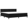 vidaXL Boxspringbett mit Matratze Schwarz 200 x 200 cm Stoff