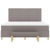 vidaXL Boxspringbett mit Matratze Taupe 180 x 200 cm Stoff