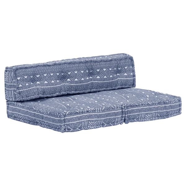 vidaXL Pouf Indigo Stoff