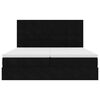 vidaXL Ottoman-Bett mit Matratzen & LEDs Schwarz 180x200 cm Samt