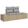 vidaXL Garten-Sofa-Set 6 pcs Beige Poly-Rattan