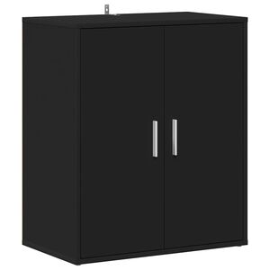vidaXL Schuhschrank Schwarz 60x35x70 cm Holzwerkstoff