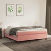 vidaXL Boxspringbett mit Matratze Rosa 160x200 cm Samt