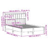 vidaXL Massivholzbett mit Regal ohne Matratze 160x200 cm Kiefer