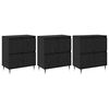 vidaXL Aufbewahrungsschrank 3 pcs Schwarz Eichen-Optik 60 x 35 x 70 cm