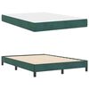 vidaXL Boxspringbett mit Matratze Dunkelgr&uuml;n 160 x 220 cm Stoff
