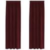 vidaXL Verdunkelungsvorh&auml;nge 2 pcs Weinrot 140 x 225 cm Samt