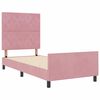 vidaXL Boxspringbett mit Kopfteil Rosa 90 x 190 cm Samt