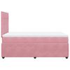 vidaXL Boxspringbett mit Matratze Rosa 120x190 cm Samt