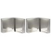 vidaXL St&uuml;tzmauer 2 stk. 50 x 50 x 30 cm Edelstahl Silber