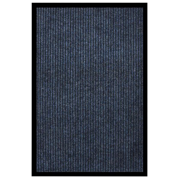 vidaXL Fußmatte Gestreift Blau 80x120 cm