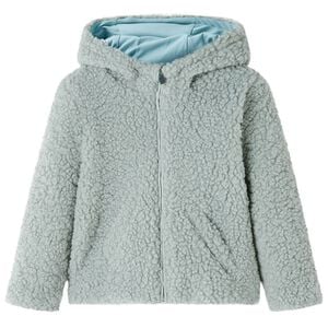 vidaXL Kinder-Kapuzenjacke Teddy-Kunstpelz Minzgr&uuml;n 116
