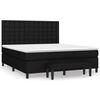 vidaXL Boxspringbett mit Matratze Schwarz 160x200 cm Stoff