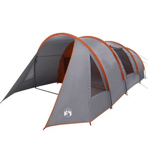 vidaXL Tunnelzelt 4-Personen 4 Personen Grau und Orange