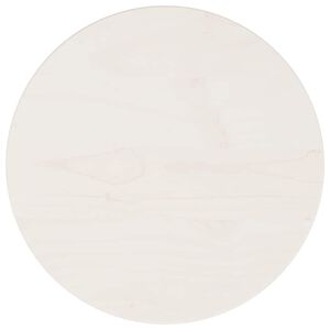 vidaXL Tischplatte Rund Wei&szlig; &Oslash;30x3 cm Massivholz Kiefer