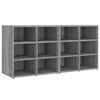 vidaXL Schuhregale 2 Stk. Grau Sonoma 52,5x30x50 cm