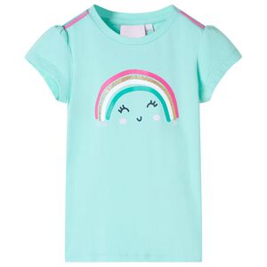 Kinder-T-Shirt Helles Minzgr&uuml;n 116