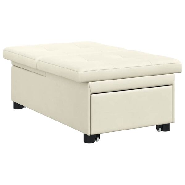 vidaXL Schlafsofa Creme 194 x 67 x 82 cm Samt