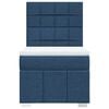 vidaXL Boxspringbett mit Matratze Blau 90x190 cm Stoff
