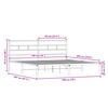 vidaXL Metallbett ohne Matratze Sonoma-Eiche 193x203 cm