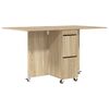vidaXL Esstisch 140 x 80 x 77 cm Holzwerkstoff Sonoma-Eiche