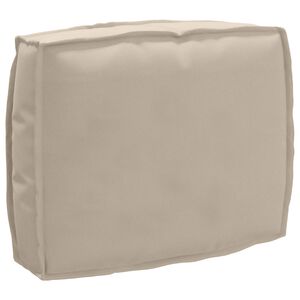 vidaXL Palettenkissen für Rückenlehne mit Kissen Taupe 50 x 40 x 12 cm