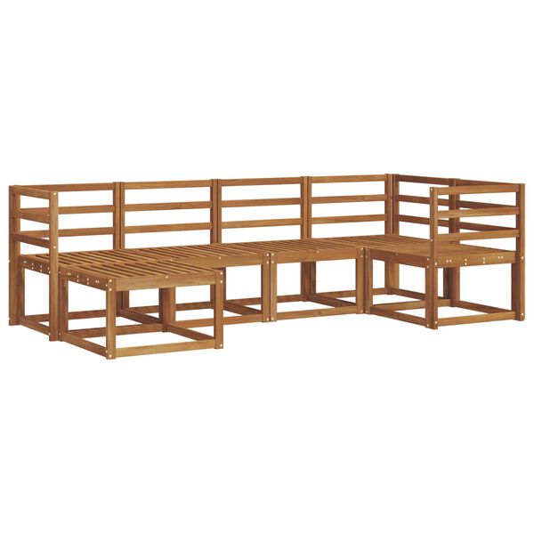 vidaXL Outdoor-Sofagarnitur mit Kissen 6 pcs Natur und Creme