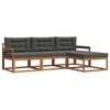 vidaXL Outdoor-Sofagarnitur 4 Stk. Natur und Anthrazit