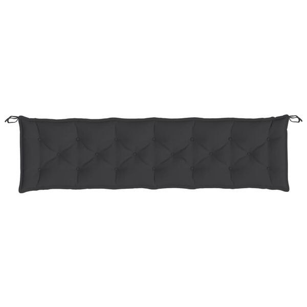 vidaXL Gartenbank-Auflage Schwarz 200x50x7 cm Oxford-Gewebe