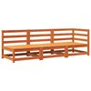 vidaXL Gartensofa 3-Sitzer Wachsbraun Massivholz Kiefer