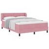 vidaXL Boxspringbett mit Kopfteil Rosa 140 x 200 cm Samt