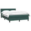 vidaXL Boxspringbett mit Matratze Dunkelgr&uuml;n 160x210 cm Samt