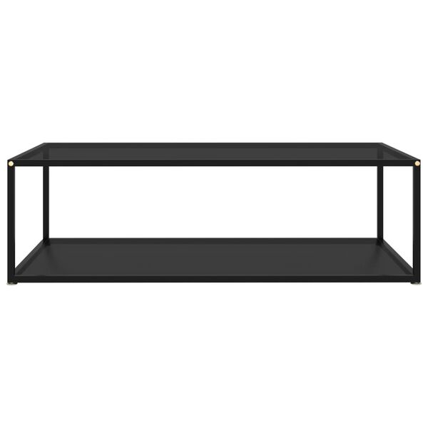 vidaXL Couchtisch Schwarz 120x60x35 cm Hartglas