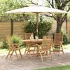 vidaXL Gartenstuhl 4 pcs Braun 52 x 64,5 x 108 cm Teak-Massivholz