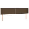 vidaXL Kopfteil mit Ohren Dunkelbraun 183x16x78/88 cm Stoff