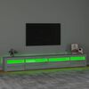 vidaXL TV-Schrank mit LED-Leuchten Grau Sonoma 270x35x40 cm