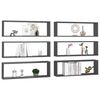 vidaXL W&uuml;rfelregale 6 Stk. Grau 80x15x26,5 cm Holzwerkstoff