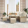 vidaXL Garten-Sofa-Set 8 pcs Beige Poly-Rattan