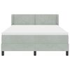 vidaXL Boxspringbett mit Matratze Hellgrau 200 x 140 cm Samt