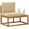 vidaXL Outdoor End Sofa Natur 91 x 63 x 73 cm Massivholz Akazie