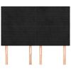 vidaXL Kopfteil Schwarz 144x5x118/128 cm Samt