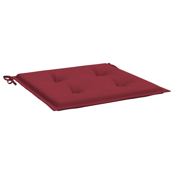 vidaXL Gartenstuhl-Kissen 2 Stk. Weinrot 40x40x3 cm Oxford-Gewebe