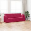 vidaXL Boden-Sofa-Bett 200cm Weinrot Samt