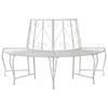 vidaXL Baumbank 4-Sitzanzahl 160 x 80 x 89 cm Stahl Antik Wei&szlig;