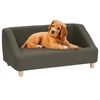 vidaXL Hundesofa Dunkelgrau 85x50x39 cm Leinen